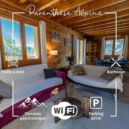 Chalet Parenthese Alpine - Poele A Bois - Calme - Parking Enchastrayes